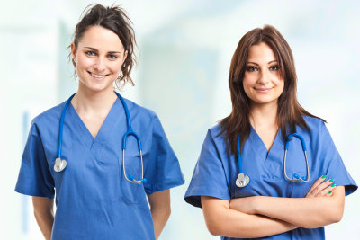 two nurses in a clinic